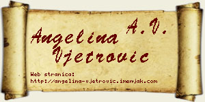 Angelina Vjetrović vizit kartica